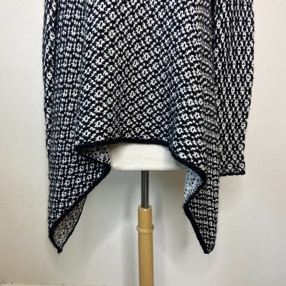 Dex Waterfall Black and White Cardigan Sweater S - Picture 7 of 8